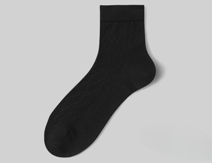 Mens Patterned Crew Mesh Summer Cool Socks Cotton Blend 1 bag include 5 pairs